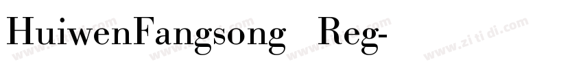 HuiwenFangsong   Reg字体转换